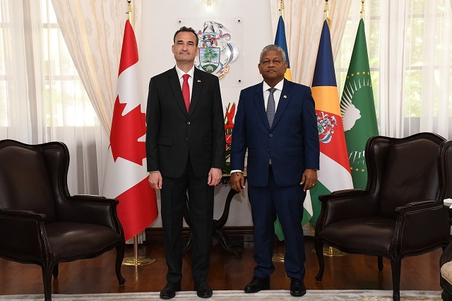 Kyle Nunas, the Canadian high commissioner was also accredited on Tuesday. (Seychelles Nation)