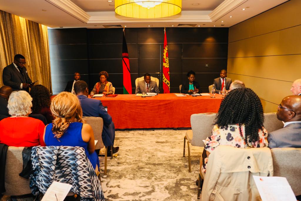 His Excellency Dr Lazarus McCarthy Chakwera, President of the Republic of Malawi, participated in a networking event for UK-based investors as Guest of Honour on Saturday, 7th May, 2023, on the sidelines of his attendance of the Coronation of His Majesty King Charles III. Photo: MFA Malawi