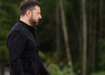 At the G7 summit in Canada, President Zelenskyy had planned to meet with Donald Trump. He left the summit disappointed at the outcome saying that diplomacy was in crisis. Credit: PAP/EPA/TERESA SUAREZ / POOL/TVPWorld